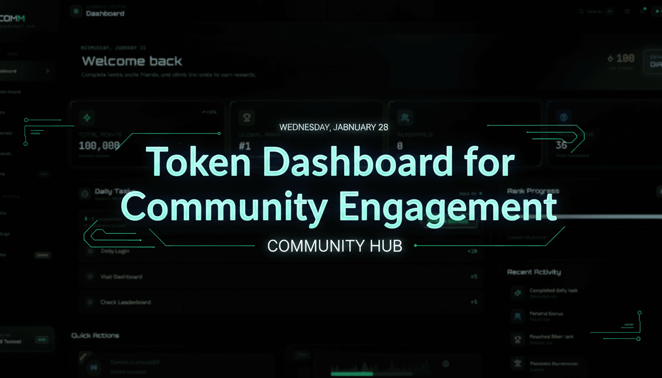 ERC20 & BEP20 Token Dashboard for Community Engagement, Rewards & Gamification