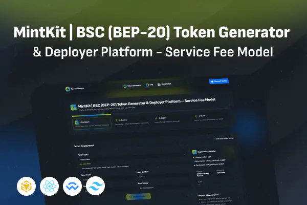 MintKit | BSC (BEP-20) Token Generator & Deployer Platform - Service Fee Model