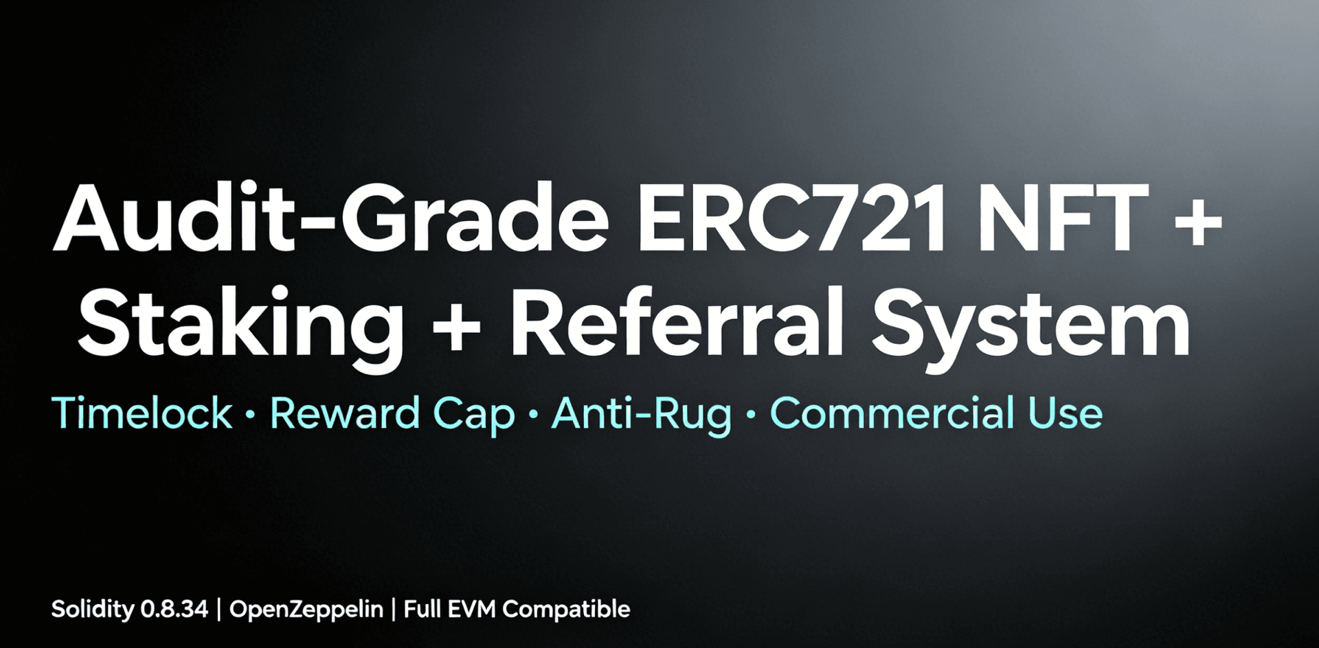 NFT Staking + Referral System – Production-Ready Smart Contracts