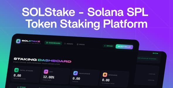 SOLStake - Solana SPL Token Staking Platform