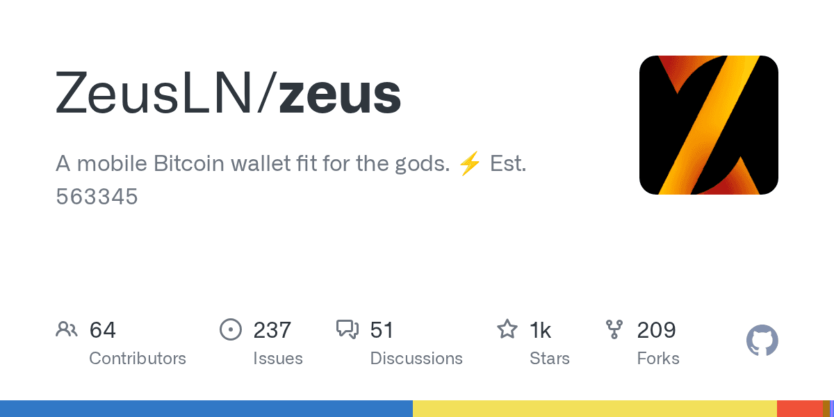 Zeus - Mobile Bitcoin/Lightning Wallet